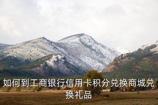 如何到工商银行信用卡积分兑换商城兑换礼品