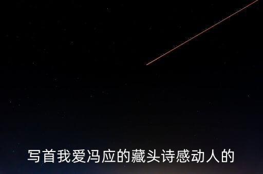 写首我爱冯应的藏头诗感动人的