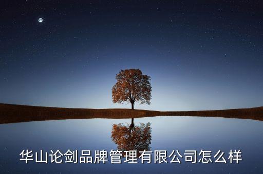 华山论剑品牌管理有限公司怎么样