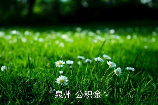 泉州 公积金