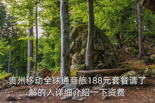 贵州移动全球通商旅188元套餐请了解的人详细介绍一下资费