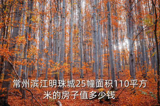 常州滨江明珠城25幢面积110平方米的房子值多少钱