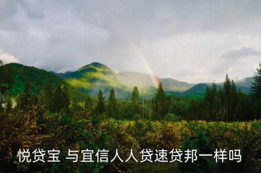 悦贷宝 与宜信人人贷速贷邦一样吗