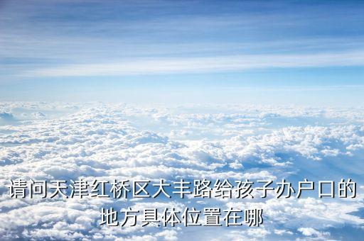 请问天津红桥区大丰路给孩子办户口的地方具体位置在哪
