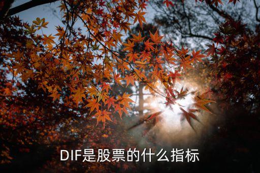 DIF是股票的什么指标
