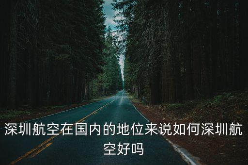 深圳航空在国内的地位来说如何深圳航空好吗