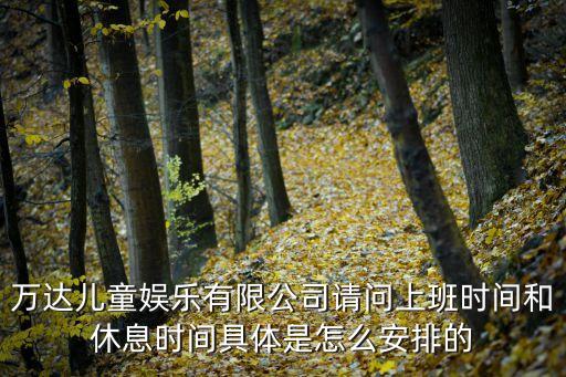 万达儿童娱乐有限公司请问上班时间和休息时间具体是怎么安排的