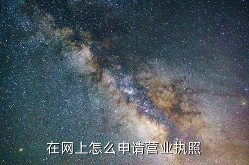 在网上怎么申请营业执照
