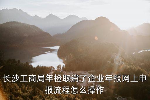 长沙工商局年检取消了企业年报网上申报流程怎么操作