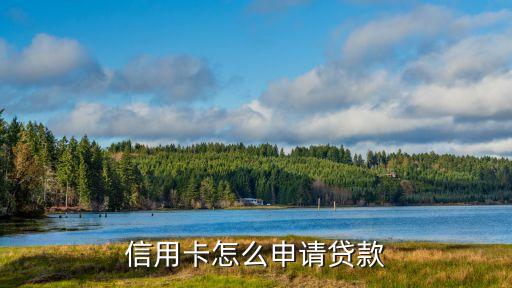 信用卡怎么申请贷款