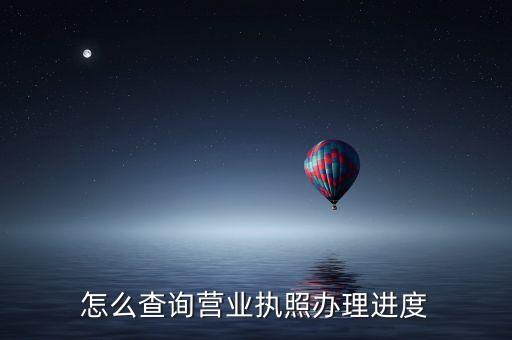 怎么查询营业执照办理进度