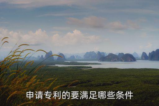 申请专利需要具备哪些条件，申请专利需要什么条件