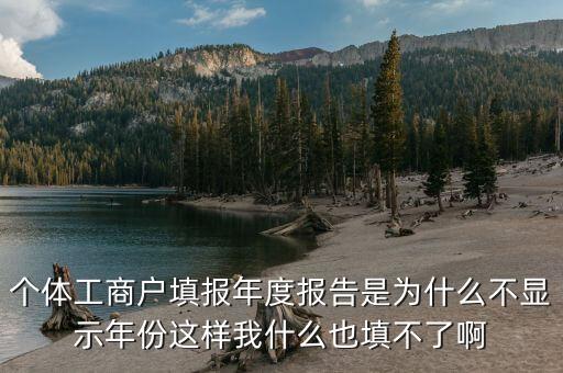 个体工商户填报年度报告是为什么不显示年份这样我什么也填不了啊