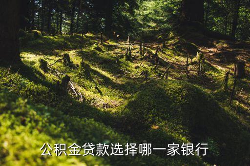 公积金贷款选择哪一家银行
