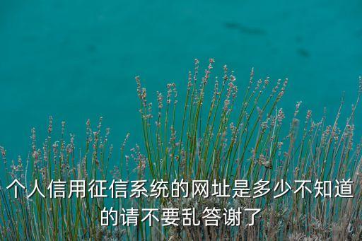 个人信用评估报告查询官网网址，问一下中国人民银行征信中心个人征信报告的网址是什么