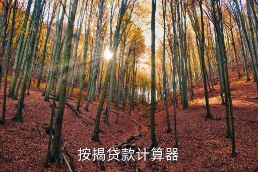 贷款计算器在线计算使用，按揭贷款计算器