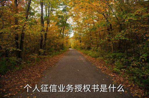 个人征信业务授权书是什么