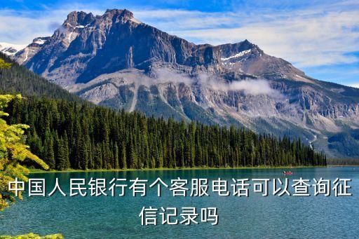 中国人民银行有个客服电话可以查询征信记录吗