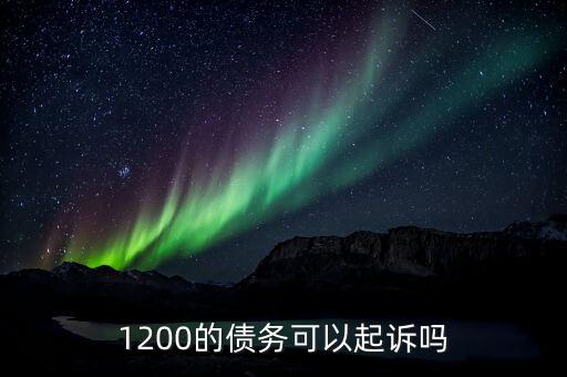 1200的债务可以起诉吗