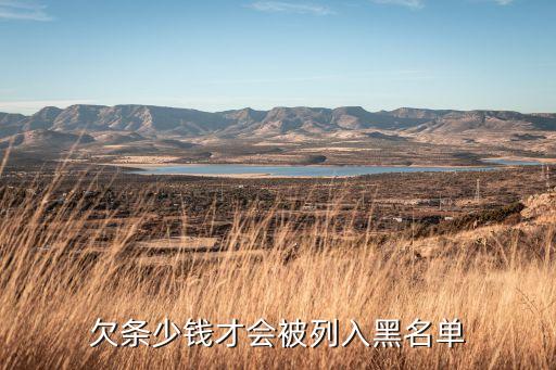 欠条少钱才会被列入黑名单