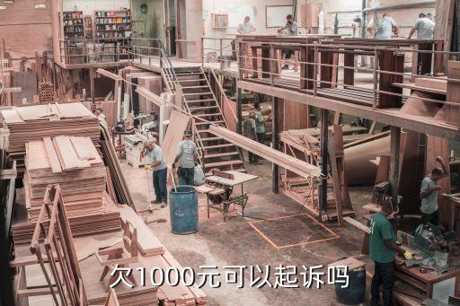 欠1000元可以起诉吗