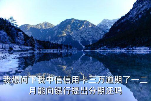 我想问下我中信信用卡三万逾期了一二月能向银行提出分期还吗