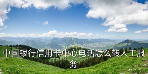 中国银行信用卡中心电话怎么转人工服务