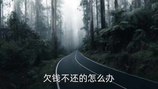 欠钱不还的怎么办
