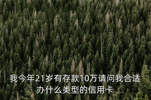 我今年21岁有存款10万请问我合适办什么类型的信用卡