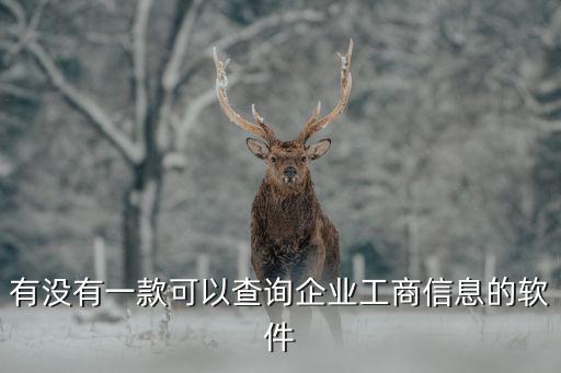 有没有一款可以查询企业工商信息的软件