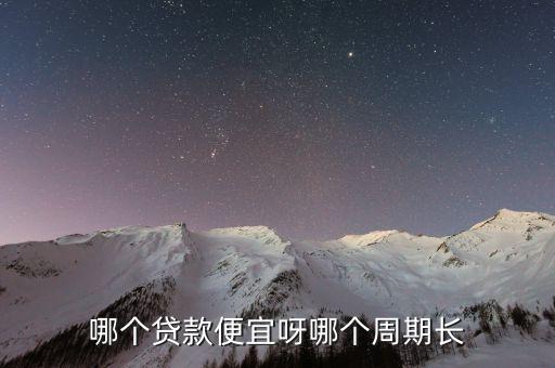 哪个贷款便宜呀哪个周期长
