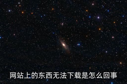 网站上的东西无法下载是怎么回事