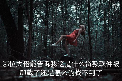 哪位大佬能告诉我这是什么贷款软件被卸载了还是怎么的找不到了