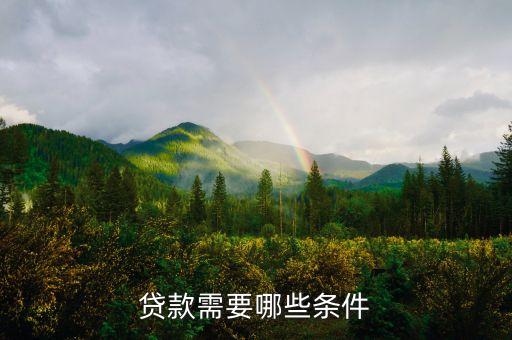 贷款需要哪些条件