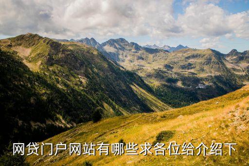 网贷门户网站有哪些求各位给介绍下