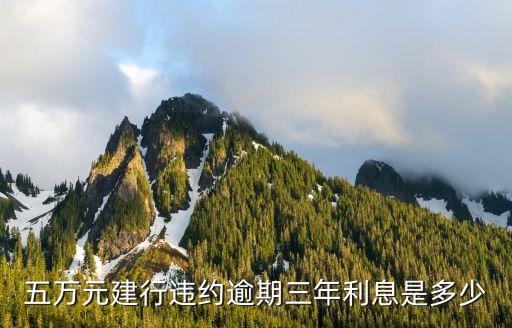 我欠银行5万元逾期3年了，欠银行贷款五万元已经三年了还是没钱还会坐牢吗