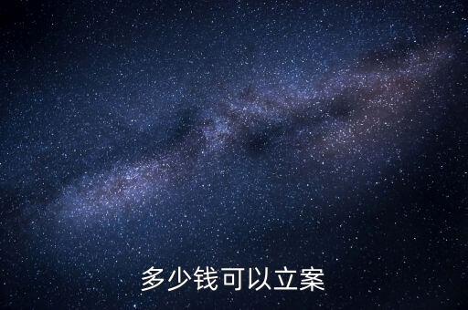 欠多少钱够立案，多少钱可以立案
