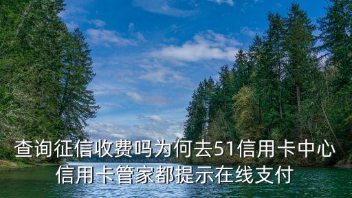 查询征信收费吗为何去51信用卡中心信用卡管家都提示在线支付
