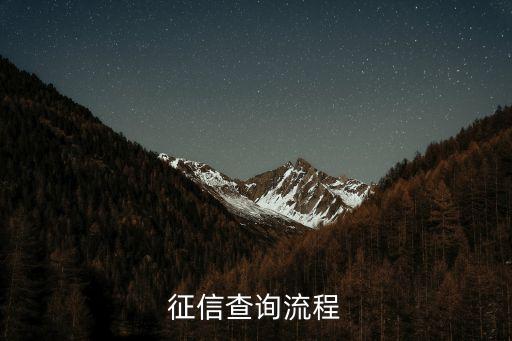 信用体系查询，征信查询流程