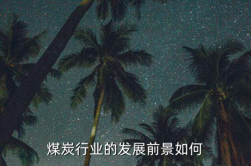 煤炭行业的发展前景如何