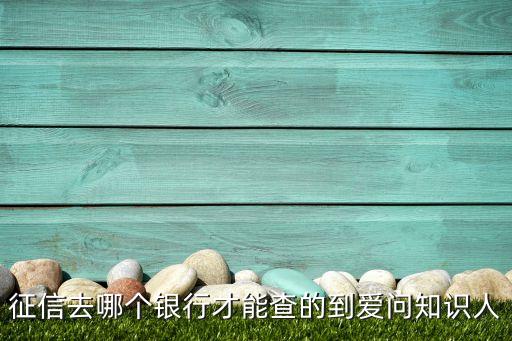征信去哪个银行才能查的到爱问知识人