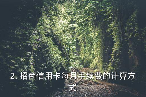 招商信用卡每月手续费，招商信用卡每月收取手续费
