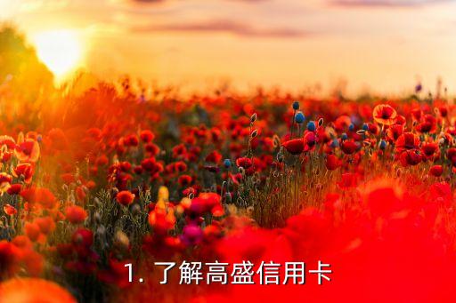 1. 了解高盛信用卡