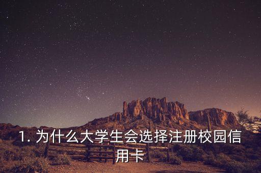 1. 为什么大学生会选择注册校园信用卡