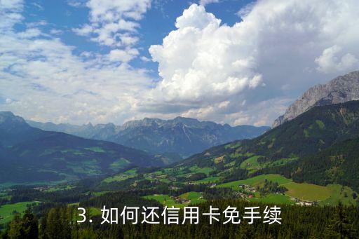 还信用卡免手续，信用卡手续费减免：全面解析