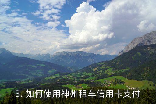 神州租车 信用卡，神州租车信用卡支付