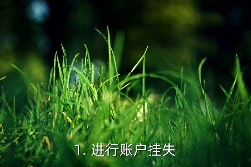 1. 进行账户挂失