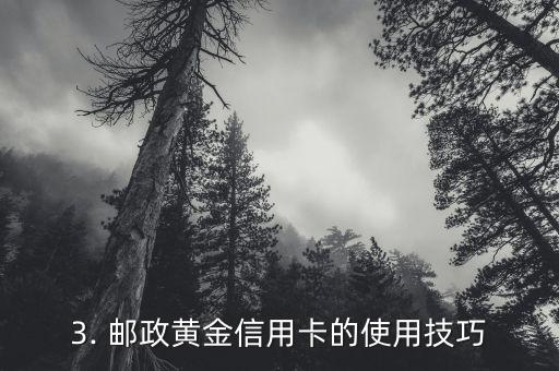 邮政黄金信用卡，邮政推出黄金信用卡