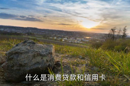 什么是消费贷款和信用卡