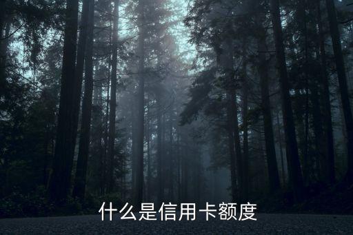 什么是信用卡额度